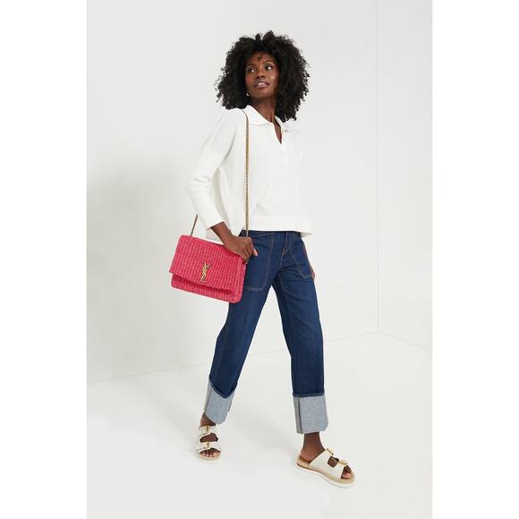 TUCKERNUCK White Clayton Long Sleeve Knit Polo Size XS/S NWT - Picture 4 of 7